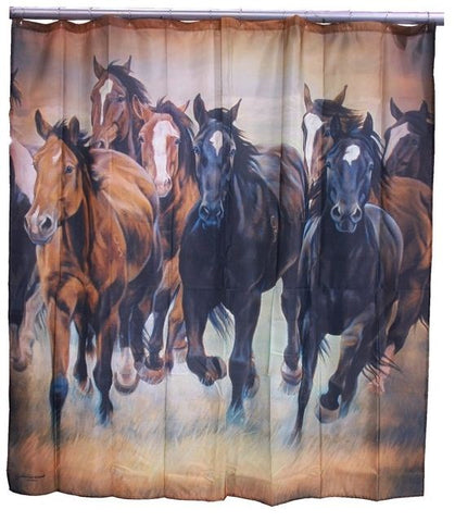 Waterproof Horse Shower Curtain