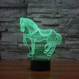 3D Illusion Horse Shaped Night Lamp