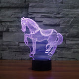 3D Illusion Horse Shaped Night Lamp
