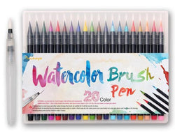 Watercolor Brush Pens - 20 Piece Set