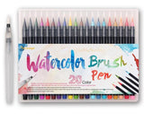 Watercolor Brush Pens - 20 Piece Set