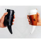 Metal Style Goat's Viking Horn Stainless Steel Thermos Coffee Mug Tankard