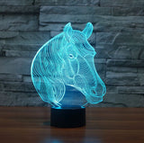 Acrylic 3D Color-Changing Horse Nightlight