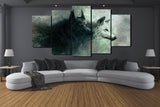 Yin Yang Wolves 5 Piece Canvas