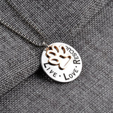 Live Love Rescue Cat Paw Necklace